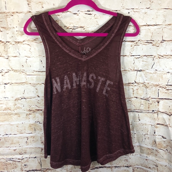 L.O.L. Vintage Tops - LOL Vintage NAMASTE graphic tank size S